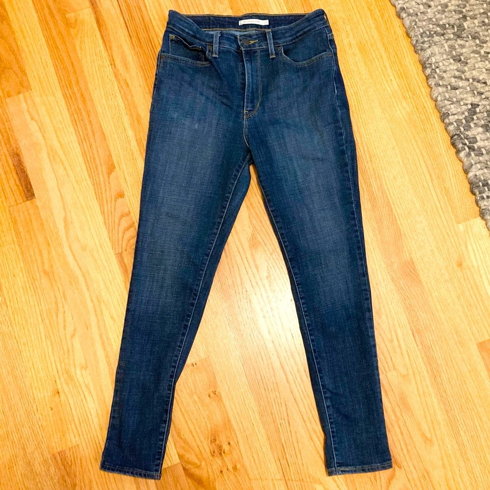 Levi’s 721 high rise skinny jeans 29x28 in "Blue Story" colorway